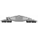 Basic 200-Ton 4-Truck Hot Metal Bottle Car - Kit -- Undecorated (Cone Ends), HO, State Tool & Die 710