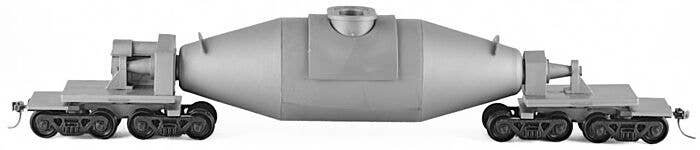 Basic 200-Ton 4-Truck Hot Metal Bottle Car - Kit -- Undecorated (Cone Ends), HO, State Tool & Die 710