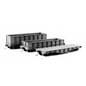 3-in-1 Mill Gondola 3-Pack - Kit -- Undecorated, HO, State Tool & Die 775