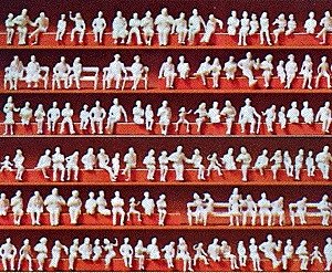 Unpainted Figure Set -- Seated pkg(120), N, Preiser Kg 79007