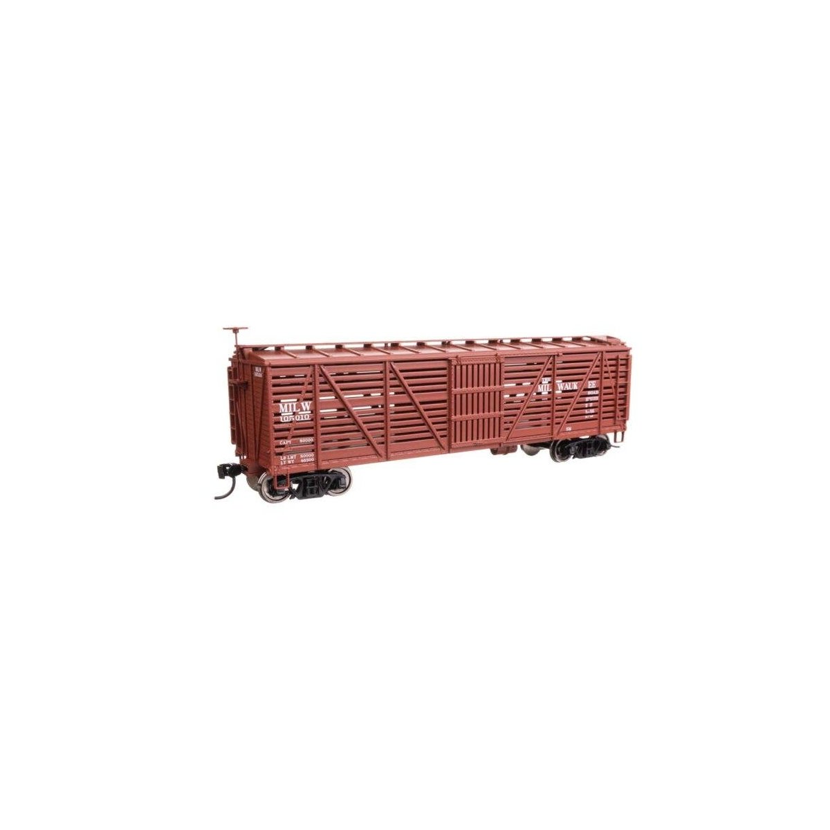 40′ Wood Stock Car - Ready to Run -- Milwaukee Road 105010, HO, WalthersMainline 41459
