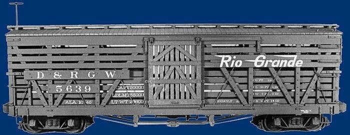 30′ Stock Car - Kit -- Denver & Rio Grande Western, HOn3, Rail Line 132