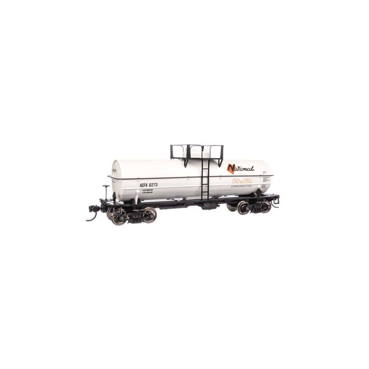 36′ 10,000-Gallon Insulated Tank Car w/Large Dome, Bolted Jacket - Ready to -- National Starch , HO, WalthersMainline 48422