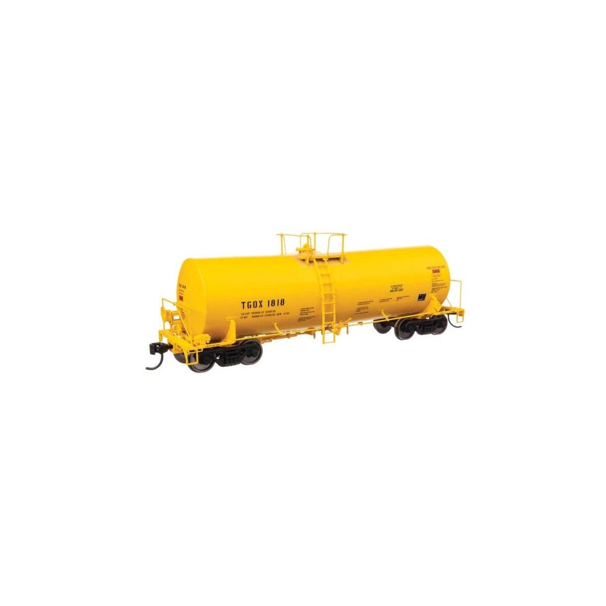 40′ Trinity 14,000-Gallon Molten Sulfur Tank Car - Ready to Run -- TGOX 1818, HO, WalthersProto 100069