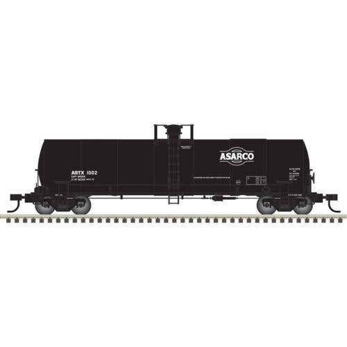 ACF 17,360-Gallon Tank Car - Ready to Run - Master(R) -- ASARCO ASTX 1007 (black, whi, N, Atlas Model Railroad Co. 50006899