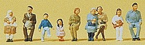 Passengers -- Seated Passengers Set 2, N, Preiser Kg 79124
