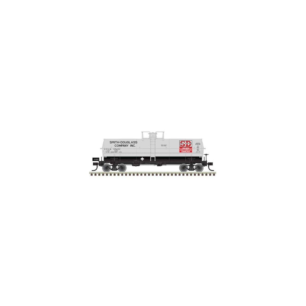 11,000-Gallon Tank Car w/Platform - Ready to Run - Master(R) -- Smith Douglass UTLX 9, N, Atlas Model Railroad Co. 50006597