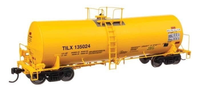 40′ Trinity 14,000-Gallon Molten Sulfur Tank Car - Ready to Run -- Trinity Leasing (YLW) 135024, HO, WalthersProto 100074