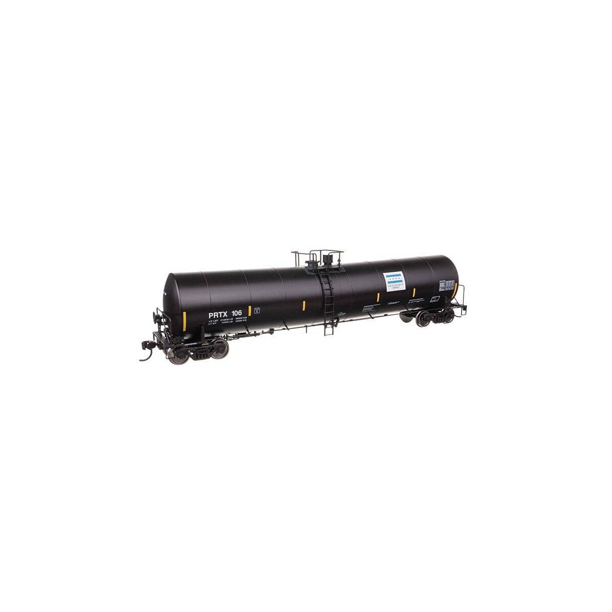 Trinity 25,000-Gallon Tank Car - Ready to Run -- Chicago Asphalt PRTX 106, HO, WalthersMainline 48235