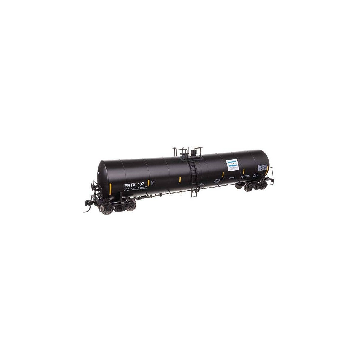 Trinity 25,000-Gallon Tank Car - Ready to Run -- Chicago Asphalt PRTX 107, HO, WalthersMainline 48236