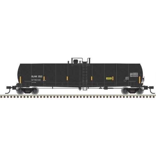 ACF 23,500-Gallon Tank Car - Ready to Run - Master(R) -- GLNX 2520 (black, reporting , N, Atlas Model Railroad Co. 50006974