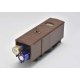 HO-735 Rail Cleaning Car - Ready to Run -- Boxcar Red, Less AA Batteries, HO, TomyTec Co LTD 967354