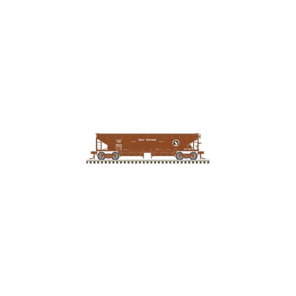 70-Ton Hart Ballast Car - Ready to Run - Master(R) -- Great Northern 78024 (Mineral R, N, Atlas Model Railroad Co. 50006614