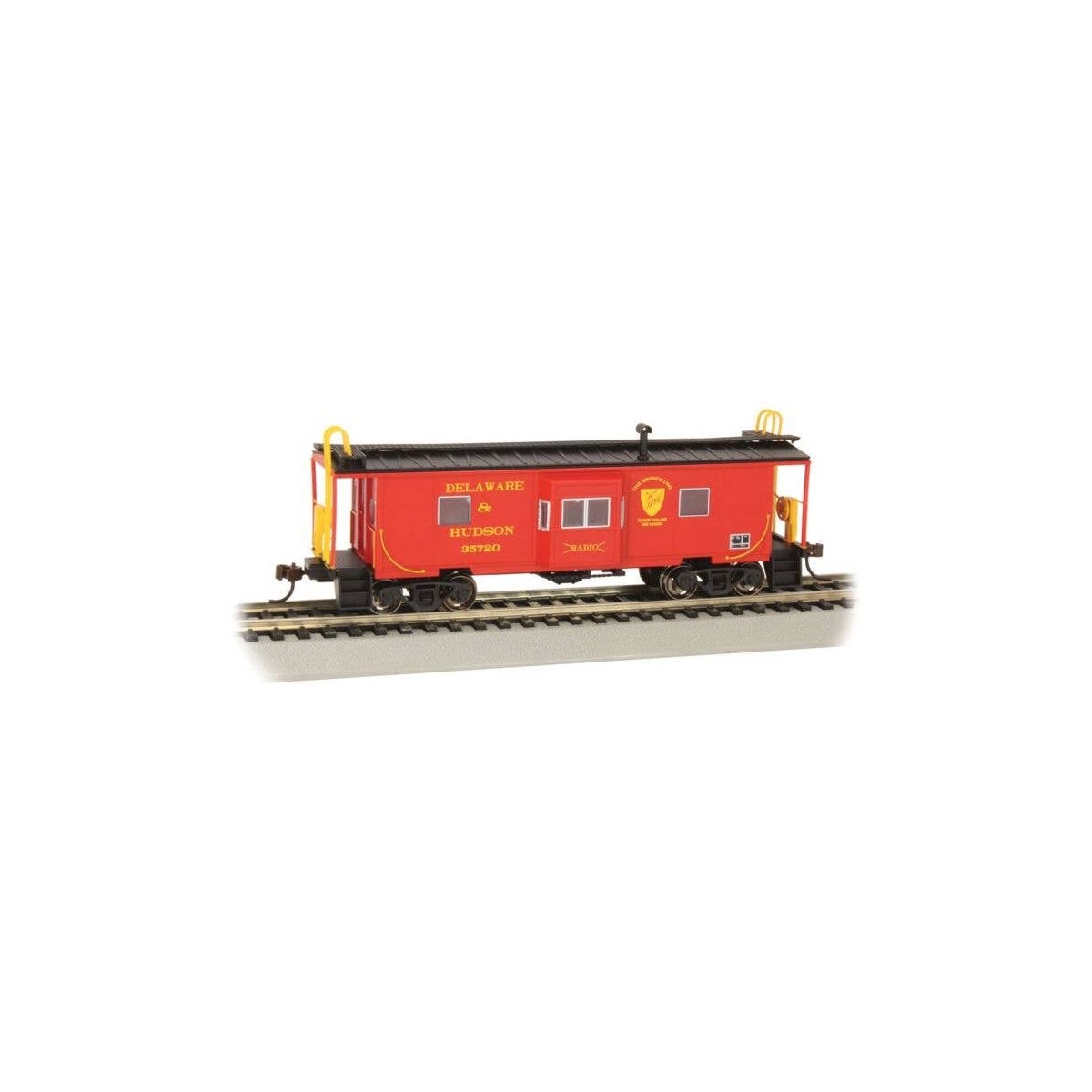 Steel Bay-Window Caboose - Ready to Run -- Delaware & Hudson 35720, HO, Bachmann Industries 73207