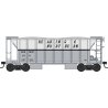 70-Ton 2-Bay Ballast Hopper with Side Chutes (Ballast Gates) - Ready to Run -- Reading , HO, Bowser Manufacturing Co. 43682