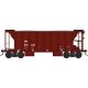 70-Ton 2-Bay Ballast Hopper with Side Chutes (Ballast Gates) - Ready to Run -- Burlingt, HO, Bowser Manufacturing Co. 43652