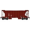 70-Ton 2-Bay Ballast Hopper with Side Chutes (Ballast Gates) - Ready to Run -- Burlingt, HO, Bowser Manufacturing Co. 43652