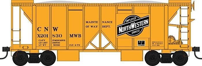 70-Ton 2-Bay Ballast Hopper with Side Chutes (Ballast Gates) - Ready to Run -- Chicago , HO, Bowser Manufacturing Co. 43660