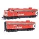 EMD FP7 & F7B Standard DC -- Canadian Pacific 4070 & 4477 (red, white w/Multi-mark), HO, WalthersProto 49551