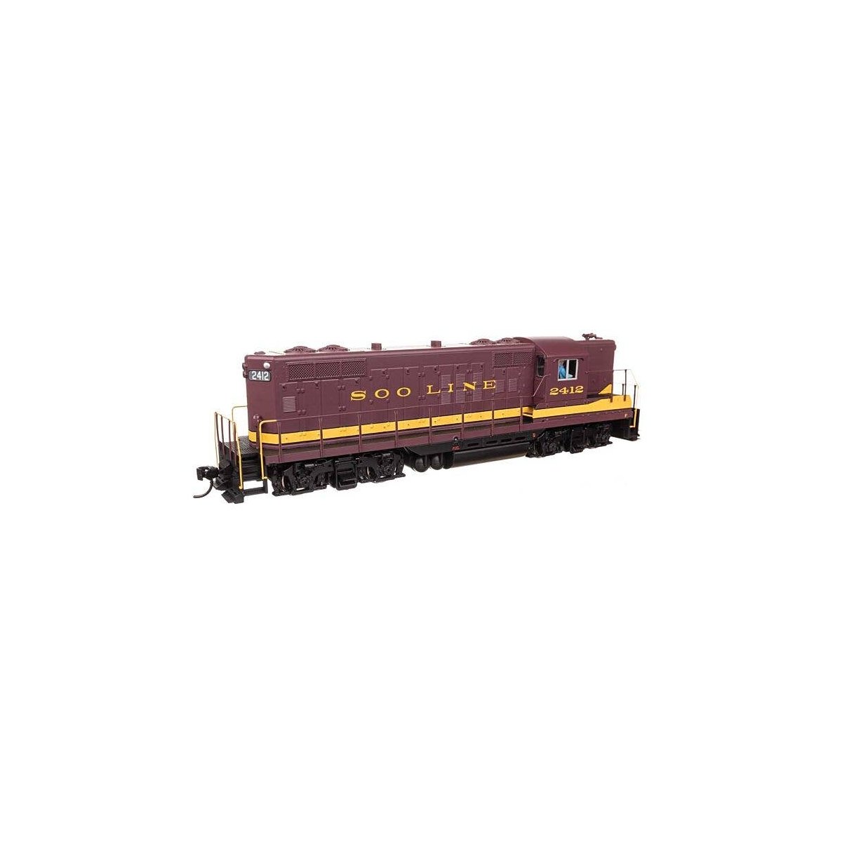EMD GP9 Phase II with High Hood - Standard DC -- Soo Line 2412, HO, WalthersMainline 10502