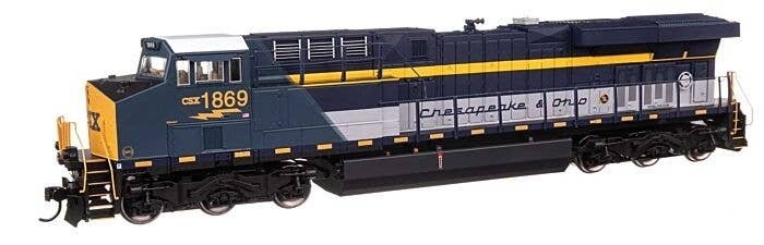 GE ES44AC Evolution Series GEVO - Standard DC -- CSX 1869 (Chesapeake & Ohio Heritage), HO, WalthersMainline 10226