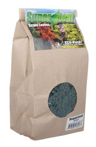 SuperLeaf Scale Model Leaf Flake 24oz ECO-Pak -- Juniper Green, ALL, Scenic Express 6243