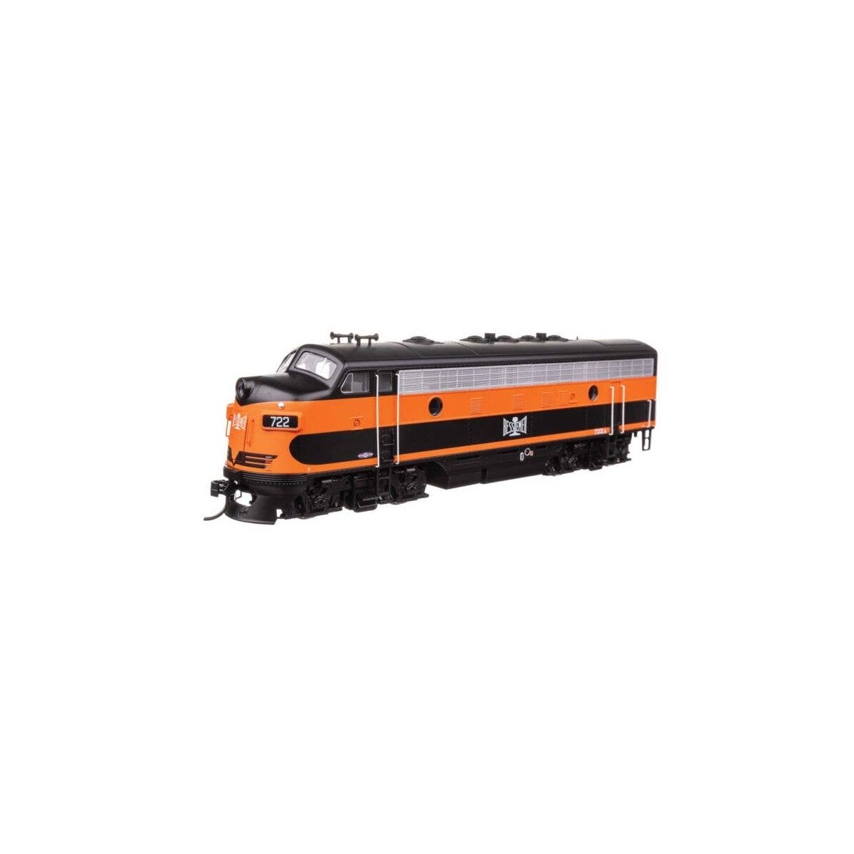 EMD F7 A-B Set - Standard DC -- Bessemer & Lake Erie 722A, 722B, HO, WalthersMainline 11401