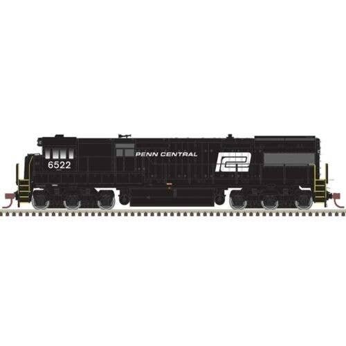 GE U28C - LokSound and DCC - Master(R) Gold -- Penn Central 6530 (black, white, Larg, HO, Atlas Model Railroad Co. 10004612