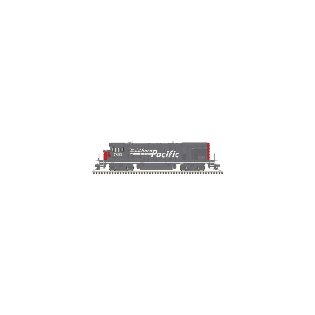 GE B30-7 Low Nose - Standard DC - Master(R) Silver -- Southern Pacific 7863 (gray, r, HO, Atlas Model Railroad Co. 10004708