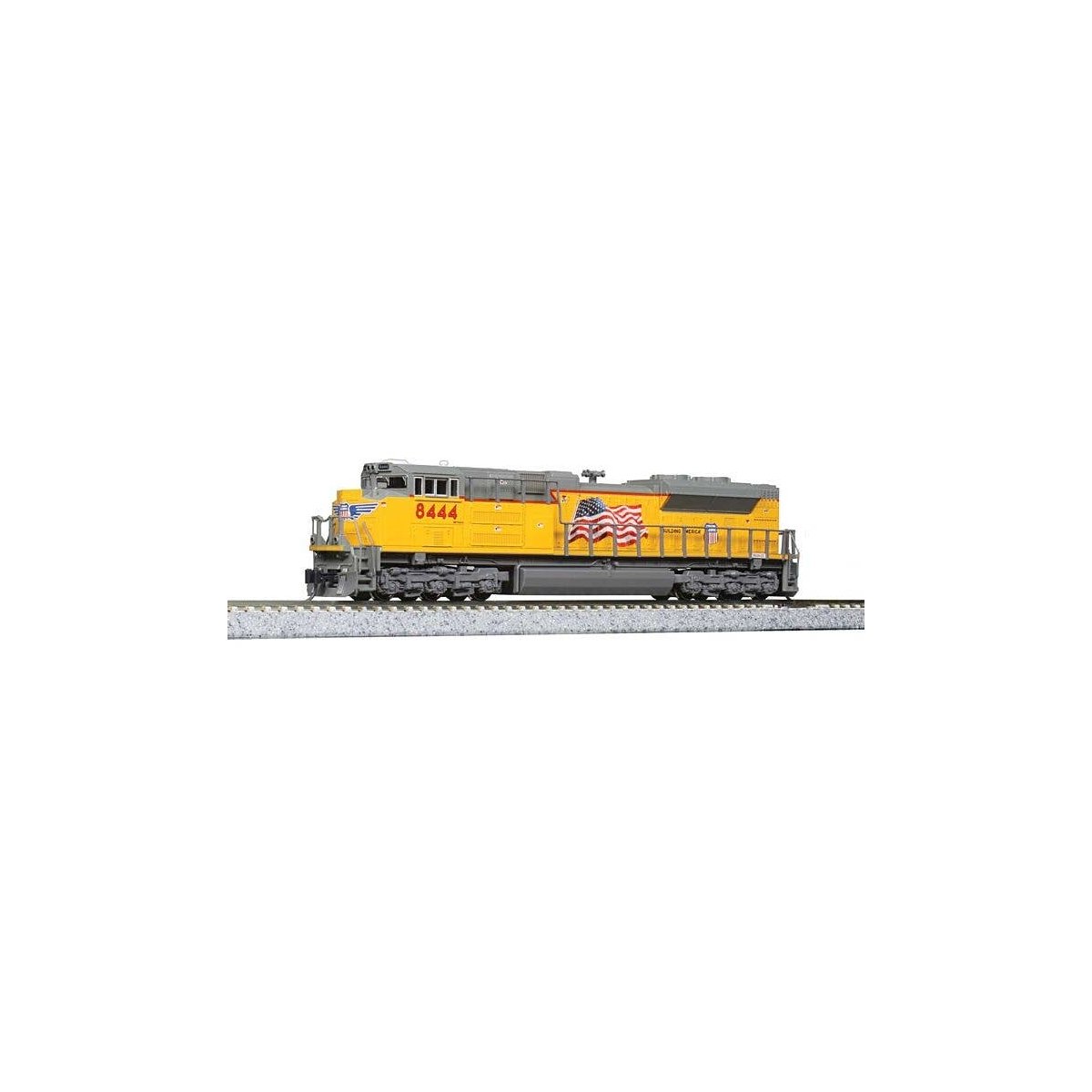 EMD SD70ACe - DCC -- Union Pacific 8497 (Armour Yellow, gray Building America Logo, US Flag), N, Kato USA Inc 1768438DCC