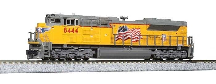 EMD SD70ACe - DCC -- Union Pacific 8497 (Armour Yellow, gray Building America Logo, US Flag), N, Kato USA Inc 1768438DCC