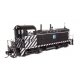 EMD NW2 - Standard DC -- Atchison, Topeka & Santa Fe 2410 (A. T. & S. F. Zebra Scheme, black, whit, HO, WalthersProto 50501