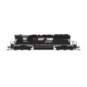 EMD SD40-2 Low Nose - Standard DC - Stealth -- Norfolk Southern 1633 (black, white, Horse, N, Broadway Limited Imports 9488