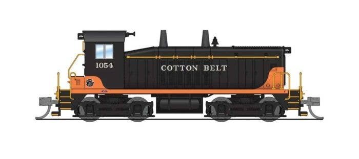 EMD SW7 - Standard DC - Stealth -- Cotton Belt SSW 1054 (black, orange), N, Broadway Limited Imports 9388