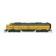 EMD E8A - Standard DC - Stealth Series -- Chicago & North Western 5027A (yellow, green), N, Broadway Limited Imports 8846