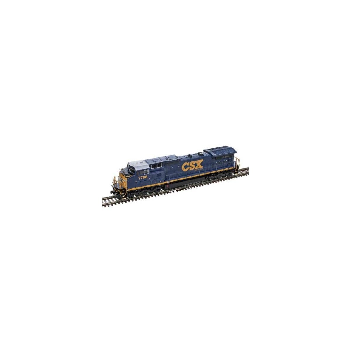 GE Dash 8-40CW - Standard DC - Master(R) Silver -- CSX 7788 (YN3, blue, yellow, black, N, Atlas Model Railroad Co. 40005830