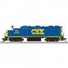 EMD GP39-2 Phase I - Standard DC - Master(R) Silver -- CSX 4300 (YN3, blue, yellow), N, Atlas Model Railroad Co. 40005899