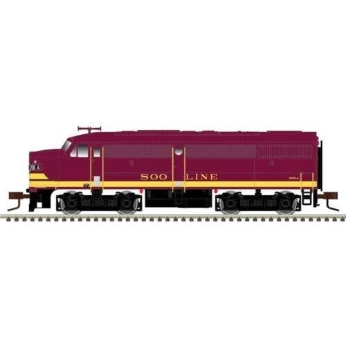 Alco FA1 Large Numberboards - Standard DC - Master(R) Silver -- Soo Line 206B (maroon, N, Atlas Model Railroad Co. 40005068