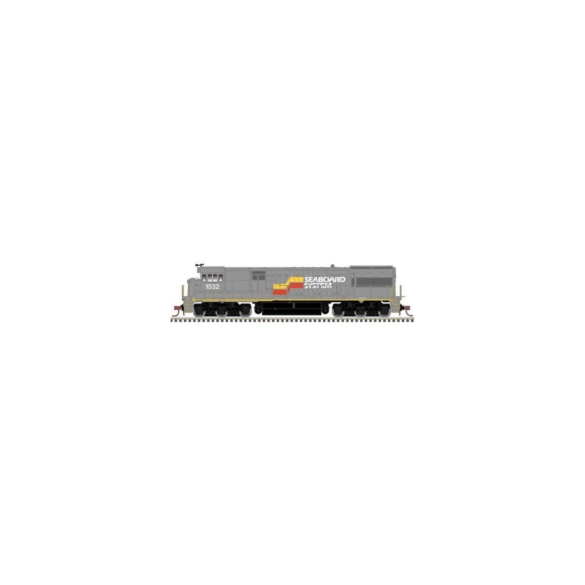 GE U28C - LokSound and DCC - Master(R) Gold -- Seaboard System 1531 (gray, red, yell, HO, Atlas Model Railroad Co. 10004613