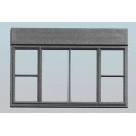 Talltown Modules -- 3 - Two Small End, Two Large Middle Windows, HO, Smalltown USA 7003