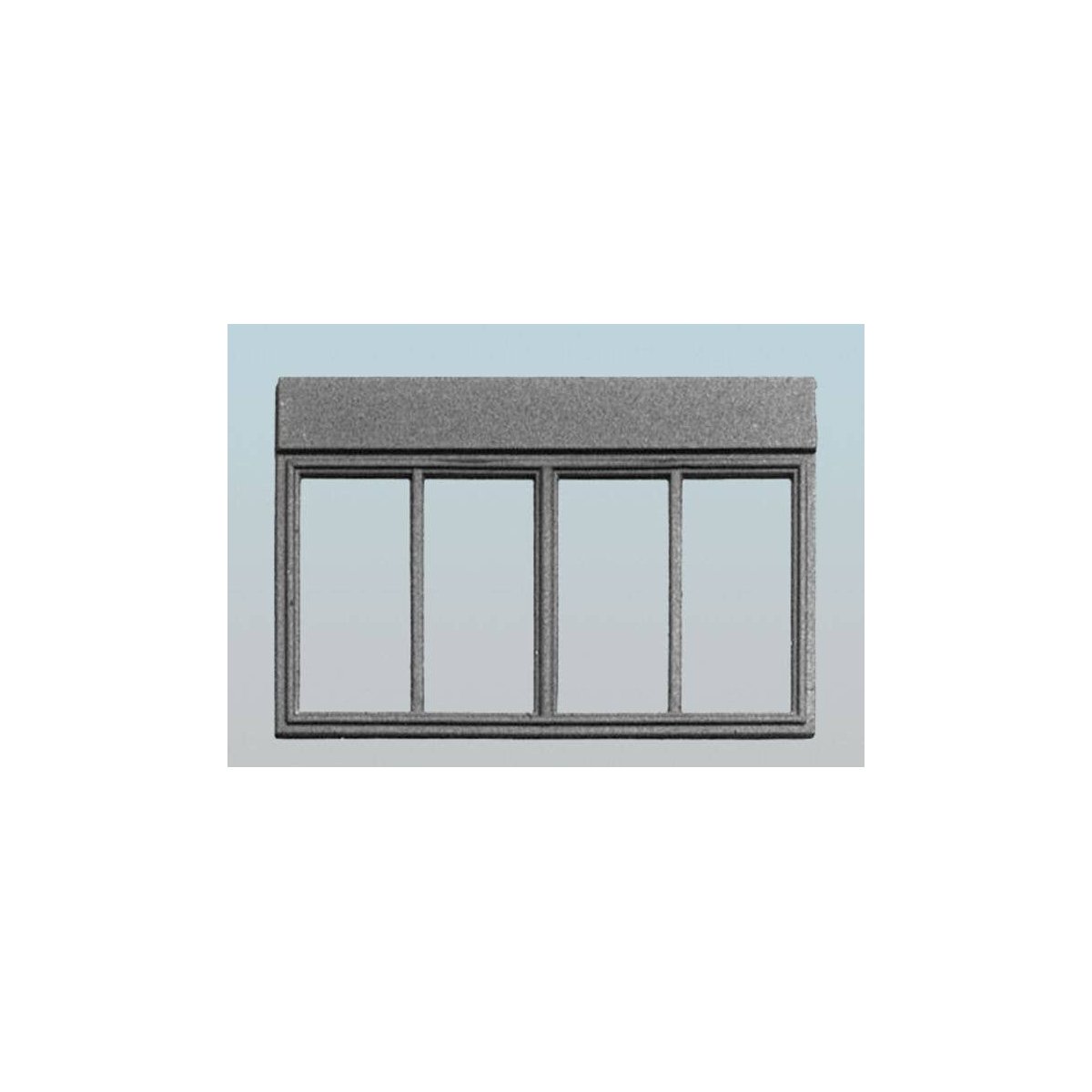 Talltown Modules -- 4 - Four Large Pane Windows, HO, Smalltown USA 7004