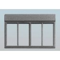 Talltown Modules -- 4 - Four Large Pane Windows, HO, Smalltown USA 7004