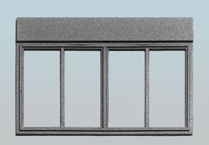 Talltown Modules -- 4 - Four Large Pane Windows, HO, Smalltown USA 7004