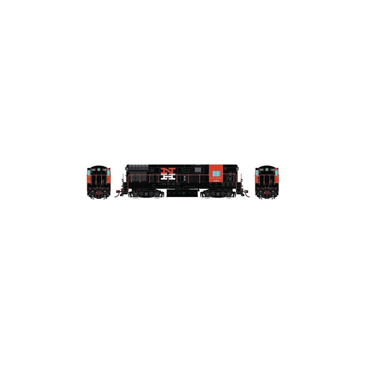 FM H16-44 Phase III - Standard DC -- New Haven 1605 (McGinnis Scheme, black, vermillion, white, HO, Rapido Trains Inc 44010