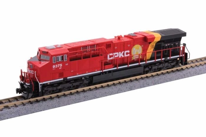 GE ES44AC GEVO - DCC -- Canadian Pacific Kansas City CPKC CP 9375 (red, black, yellow), N, Kato USA Inc 1768957DCC