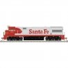 GE U28CG - Standard DC - Master(R) Silver -- Santa Fe 350 (Early Passenger Warbonnet, HO, Atlas Model Railroad Co. 10004600