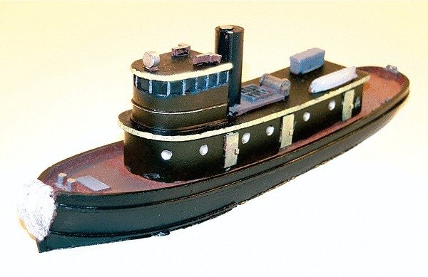 Diesel Tug Boat - Kit (Resin) -- 4-1/2 x 3/4 x 1/4′ 11.4 x 1.9 x .6cm, Z, The N Scale Architect 30055
