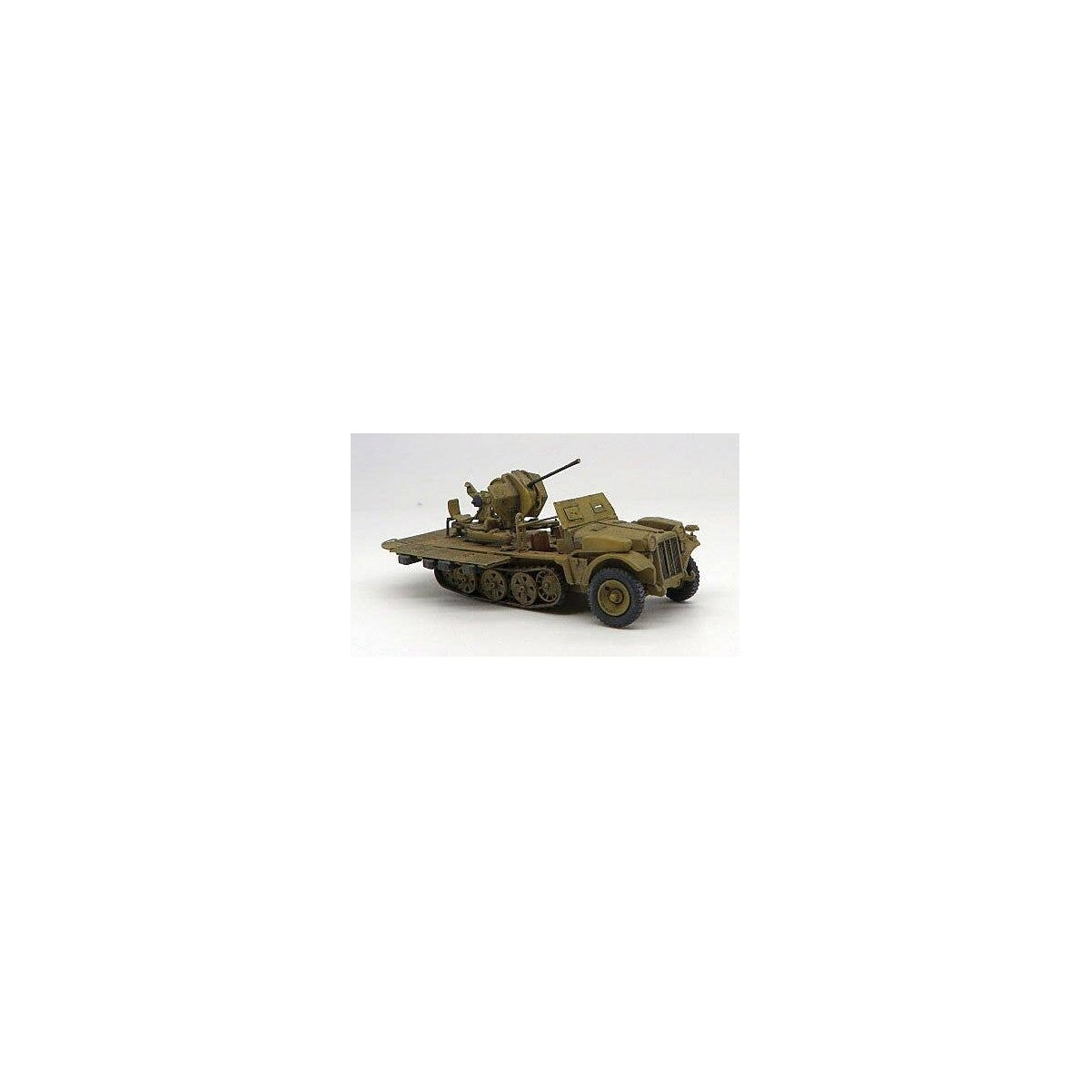 Former Germany Army WWII - SdKfz 10-Series Half-Track -- 10/4 with 2cm Anti-Aircraft Gun, HO, Trident Miniatures 87100