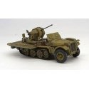 Former Germany Army WWII - SdKfz 10-Series Half-Track -- 10/4 with 2cm Anti-Aircraft Gun, HO, Trident Miniatures 87100