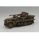 Former Germany Army WWII - SdKfz 10-Series Half-Track -- With 5cm Pak Anti-Tank Gun, HO, Trident Miniatures 87101